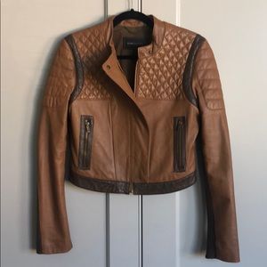 BCBGMAXAZRIA - quilted genuine leather jacket